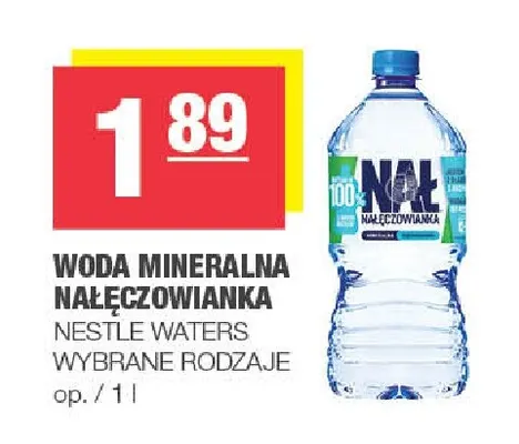 Woda mineralna Nałęczowianka promocja w SPAR
