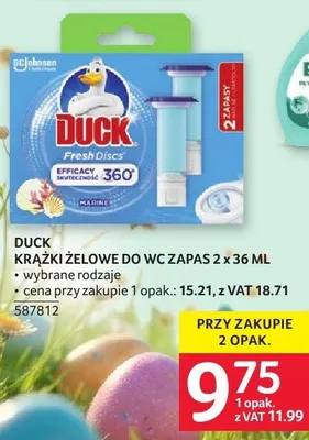 Krążki żelowe do wc Duck Fresh Discs 2x36ml promocja w Selgros
