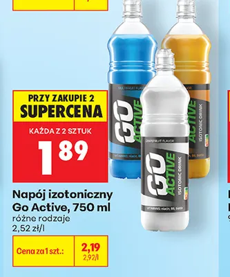 Napój izotoniczny Go Active multifruit promocja w Biedronka