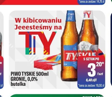 Piwo bezalkoholowe Tyskie 0,0% promocja w Tomi Markt