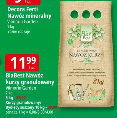 Nawóz kurzy granulowany promocja w Leclerc