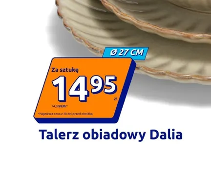 Talerz obiadowy Dalia Ø27 cm promocja w Action