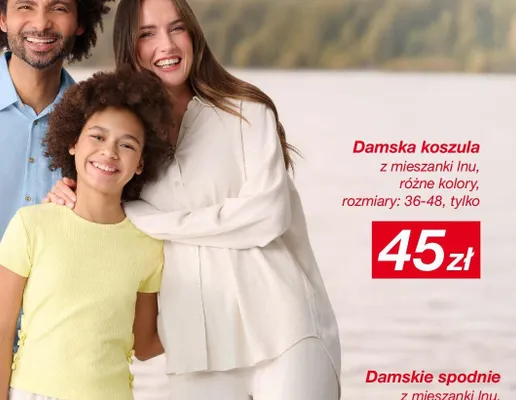 Spodnie damskie z mieszanki lnu, różne kolory promocja w KiK