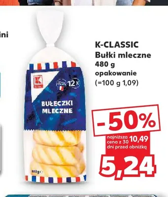 Bułki mleczne K-Classic promocja w Kaufland
