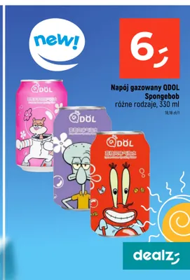 Napój gazowany QDOL Spongebob o smaku liczi promocja w Dealz
