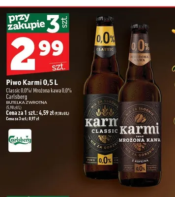 Piwo bezalkoholowe Karmi Classic promocja w TOPAZ