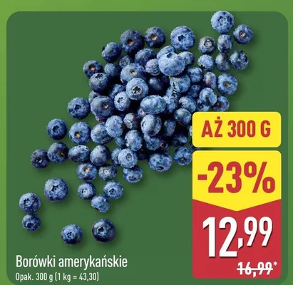 Borówki amerykańskie promocja w Aldi