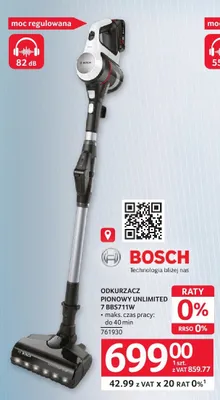 Odkurzacz pionowy Unlimited 7 BBS711W BOSCH promocja w Selgros