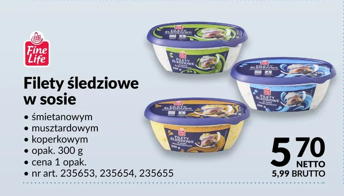 Filety śledziowe w sosie musztardowym Fine Life promocja w Makro