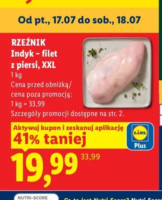 Indyk - filet z piersi XXL Rzeźnik promocja w Lidl