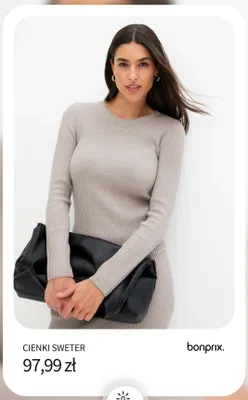 Cienki sweter Bonprix promocja w bonprix