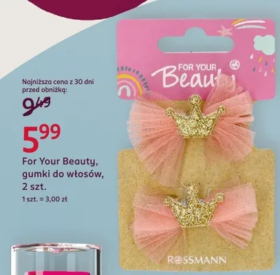 Gumki do włosów For Your Beauty 2-pak promocja w Rossmann