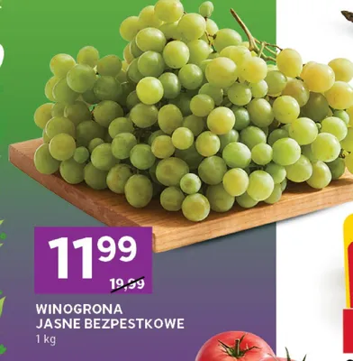 Winogrona jasne bezpestkowe promocja w Stokrotka