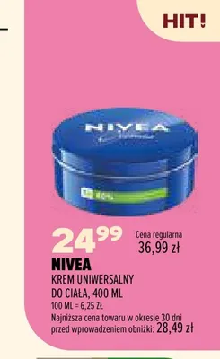 Krem uniwersalny do ciała Nivea promocja w Drogerie Natura