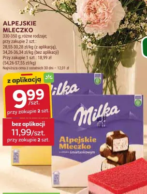 Alpejskie Mleczko Milka promocja w Stokrotka