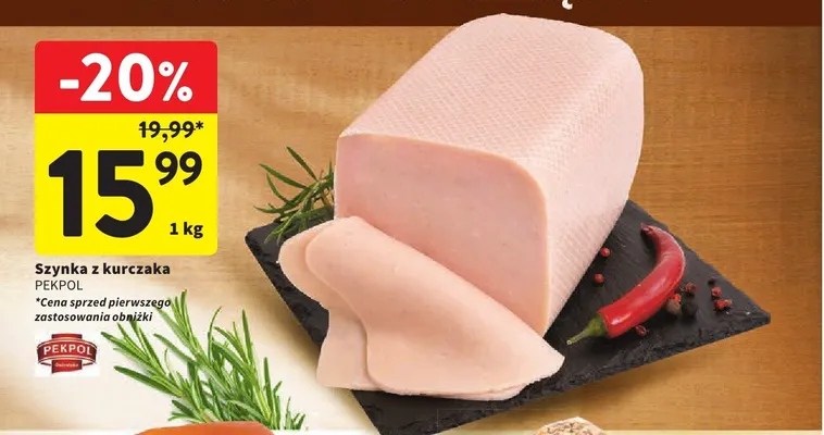 Szynka z kurczaka PEKPOL promocja w Intermarche