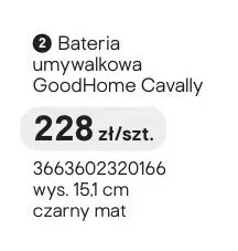 Bateria umywalkowa GoodHome Cavally promocja w Castorama