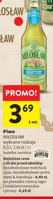 Piwo bezalkoholowe Miłosław Yerba Mate & Marakuja promocja w Intermarche