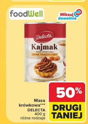 Masa krówkowa Delecta Kajmak o smaku tradycyjnym promocja w Carrefour