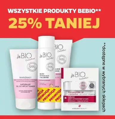 Kosmetyki do pielęgnacji twarzy i ciała beBIO promocja w Netto