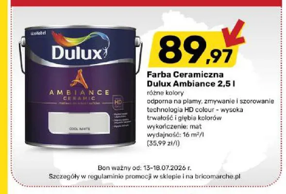Farba ceramiczna Dulux Ambiance promocja w Bricomarche
