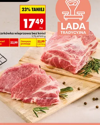 Karkówka wieprzowa bez kości promocja w Biedronka