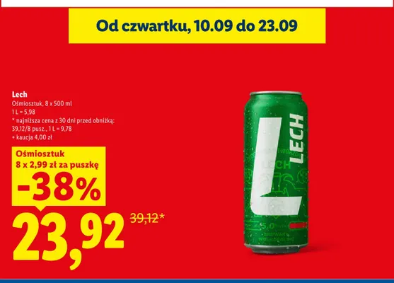 Piwo Lech 8-pak promocja w Lidl