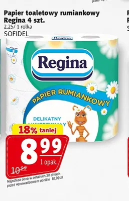 Papier toaletowy rumiankowy Regina 4-pak promocja w Prim Market
