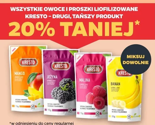 Proszki liofilizowane mango promocja w Netto