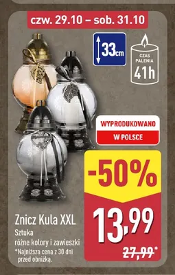 Znicz Kula Xxl promocja w Aldi
