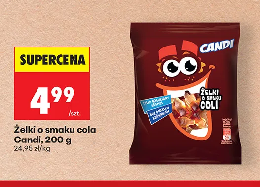 Żelki o smaku cola Candi promocja w Biedronka