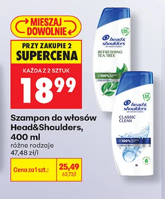 Szampon do włosów Head & Shoulders Classic Clean promocja w Biedronka