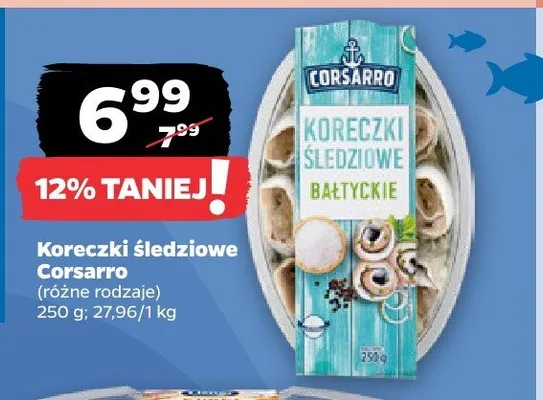 Koreczki śledziowe Corsarro promocja w Netto