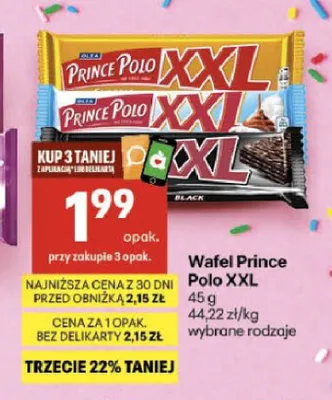 Wafel Prince Polo XXL Classic promocja w Delikatesy Centrum