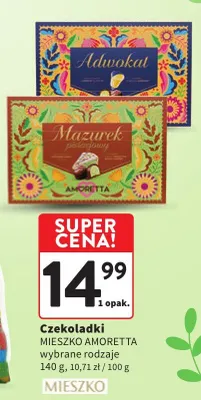 Czekoladki wybrane rodzaje Amoretta promocja w Intermarche