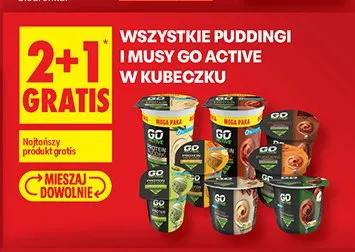 Puddingi i musy Go Active w kubeczku promocja w Biedronka