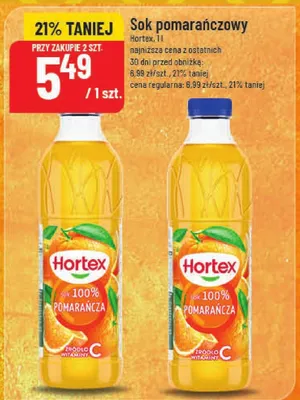 Sok pomarańczowy Hortex promocja w POLOmarket