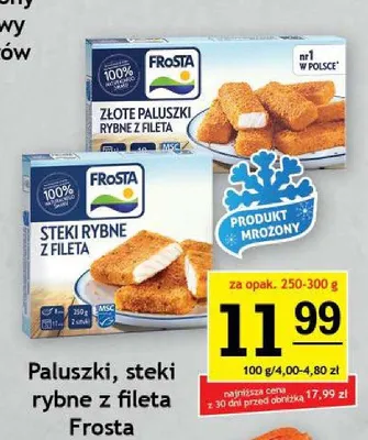 Złote paluszki rybne z fileta Frosta promocja w Gram Market