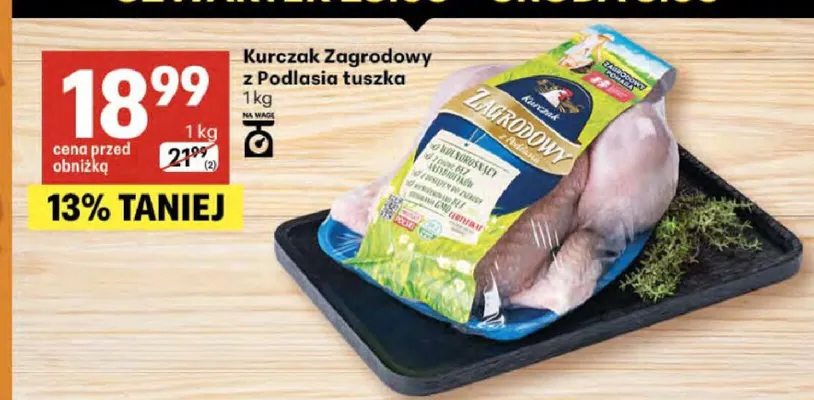 Kurczak Zagrodowy z Podlasia tuszka promocja w Delikatesy Centrum