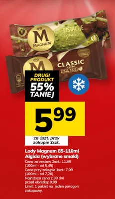 Lody Magnum 85-110ml Algida różne smaki promocja w Hitpol