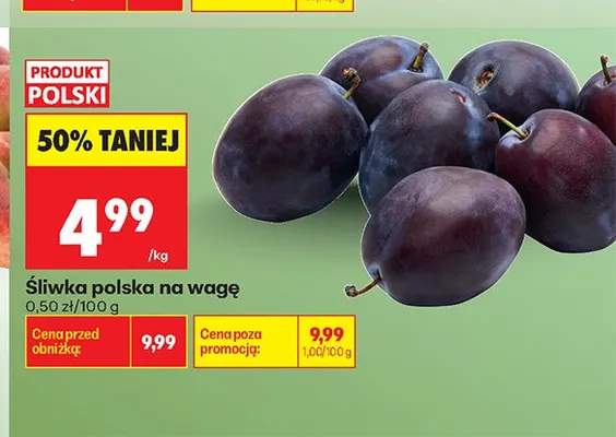 Śliwka polska na wagę promocja w Biedronka