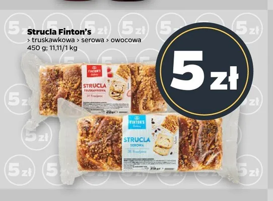 Strucla serowa Finton's promocja w Netto