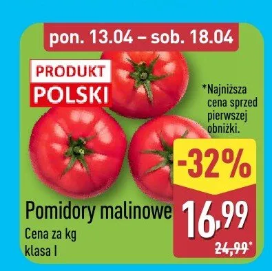 Pomidory malinowe promocja w Aldi