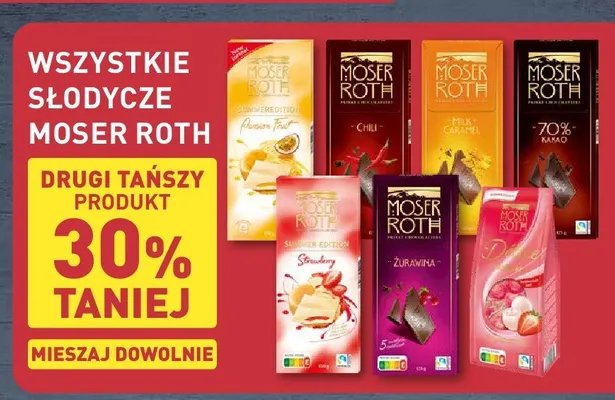 Słodycze Moser Roth promocja w Aldi
