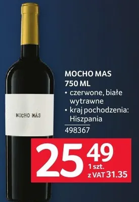 Wino MOCHO MAS 750 ML promocja w Selgros