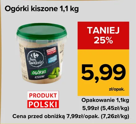 Ogórki kiszone promocja w Supeco