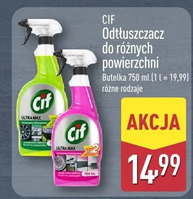 Odtłuszczacz do różnych powierzchni różne rodzaje promocja w Aldi