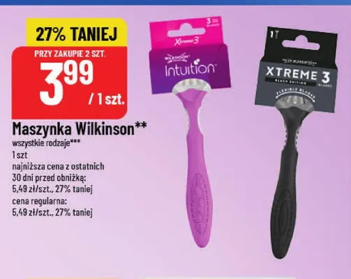 Maszynka Wilkinson Intuition promocja w POLOmarket