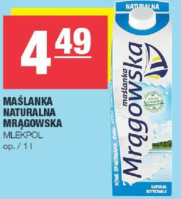 Maślanka naturalna Mrągowska promocja w SPAR