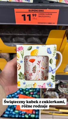 Cukierki z kubkiem świątecznym, różne rodzaje promocja w Biedronka